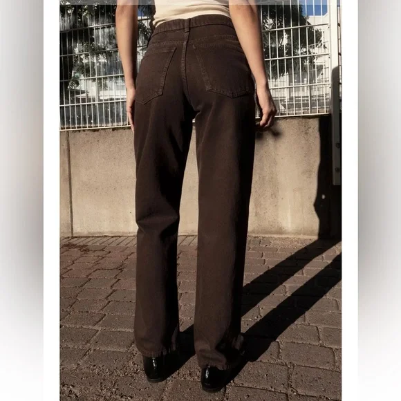 Mom Fit High Waist Brown Jeans - Picture 3 of 7